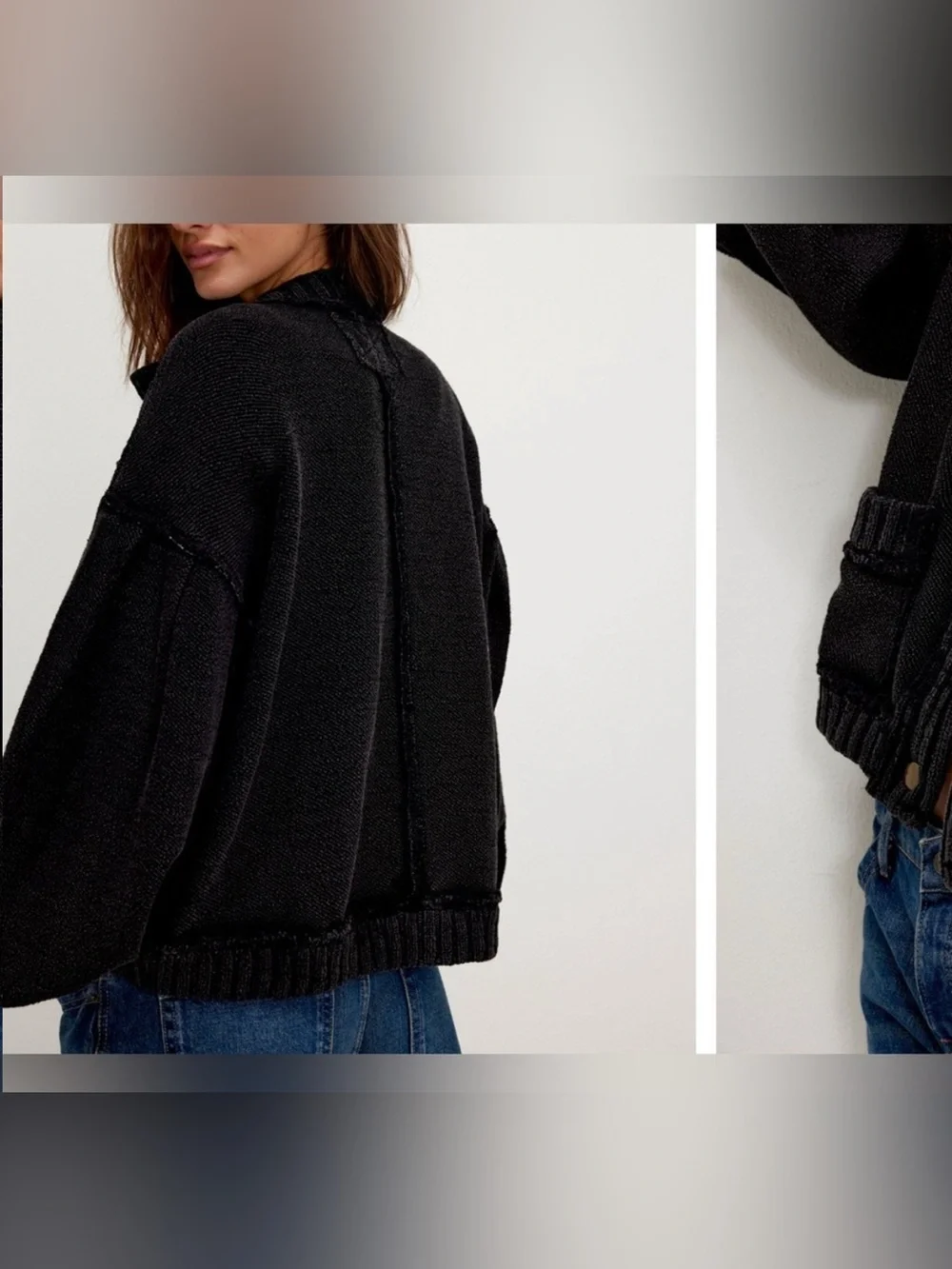 NWOT Free People We The Free Cute In This Cardi - black - XS